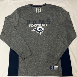 Rams Football Grey and Blue Long Sleeve Shirt mens size xtra large